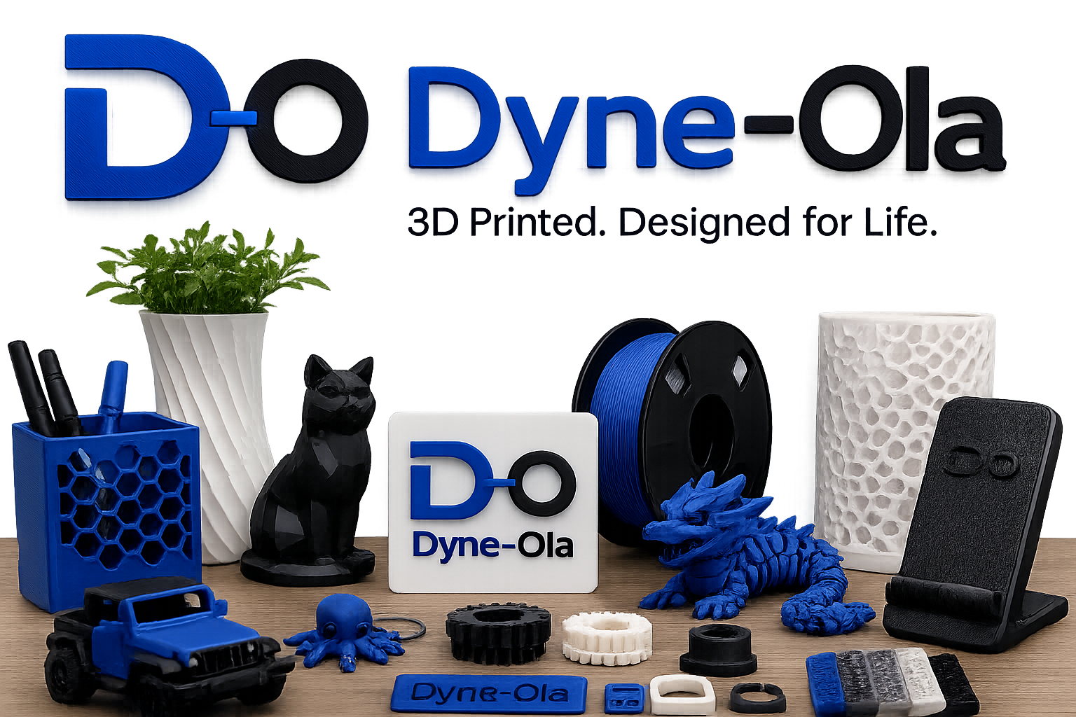 Dyne-Ola 3D printed product showcase